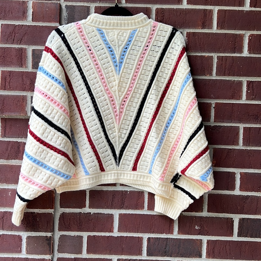 &merci stripe crew neck knit sweater - Picture 4 of 12